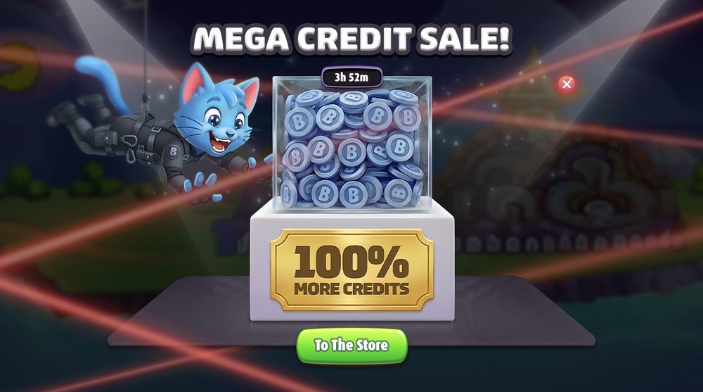 Mega Credit Sale popup